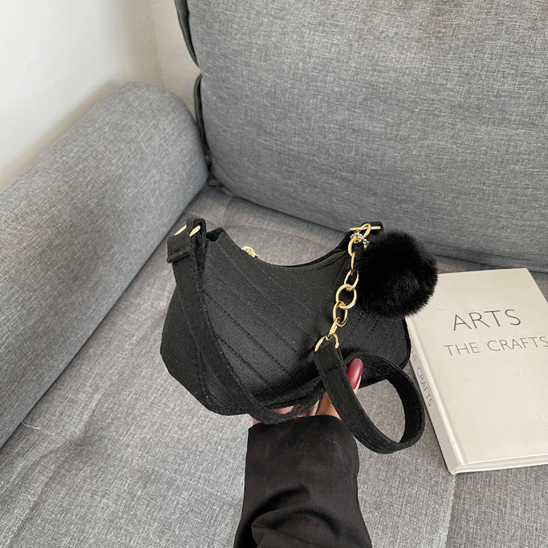 Sac Bandoulière Femme Rétro Uni – Sac d’Épaule Décontracté PU Style Street