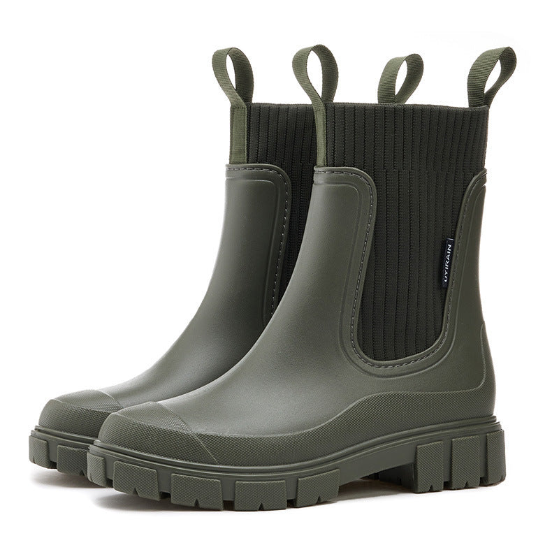 Bottes de Pluie Femme Antidérapantes – Imperméables, Hauteur Moyenne, Confort & Style