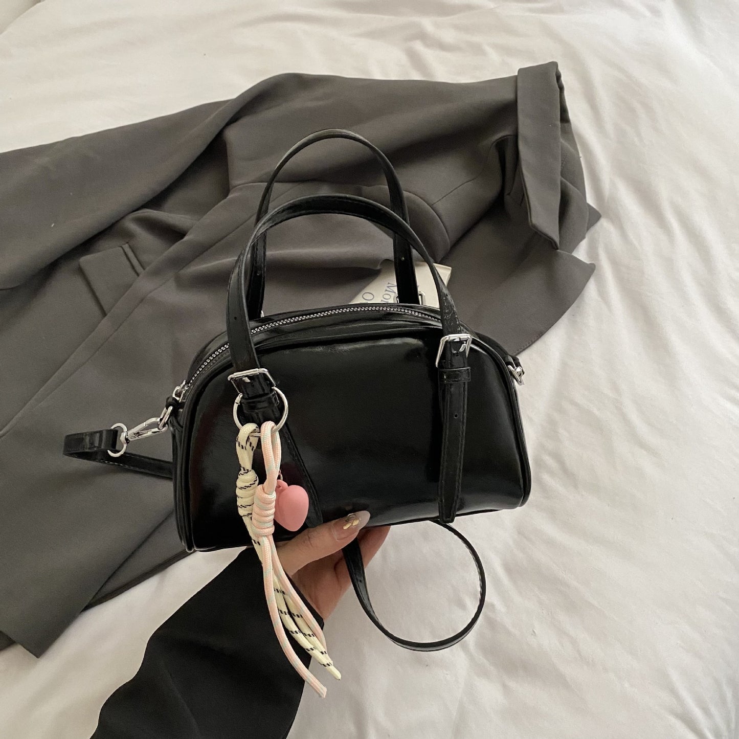 Korean Style Niche Summer Small Square Shell Shoulder Bag – Elegant Women’s PU Handbag
