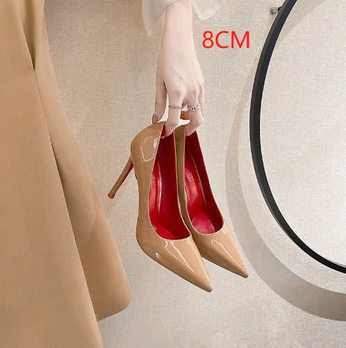 Escarpins Femme à Talon Stiletto – Talon Haut Noir avec Fond Rouge