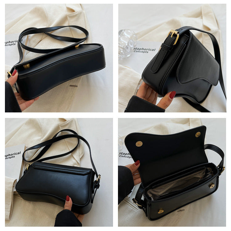 Sac Bandoulière Urbain Femme – Fermeture Aimantée, PU, Style Simple et Tendance