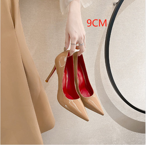 Escarpins Femme à Talon Stiletto – Talon Haut Noir avec Fond Rouge