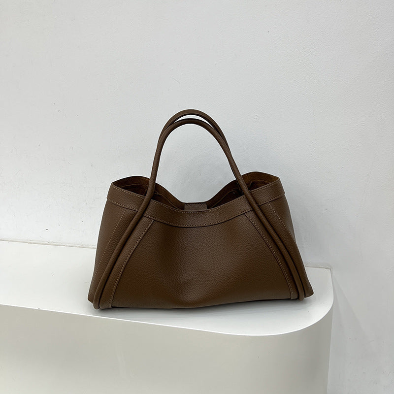 Sac Panier Femme – Style Vintage, Motif Litchi, Sac Bandoulière