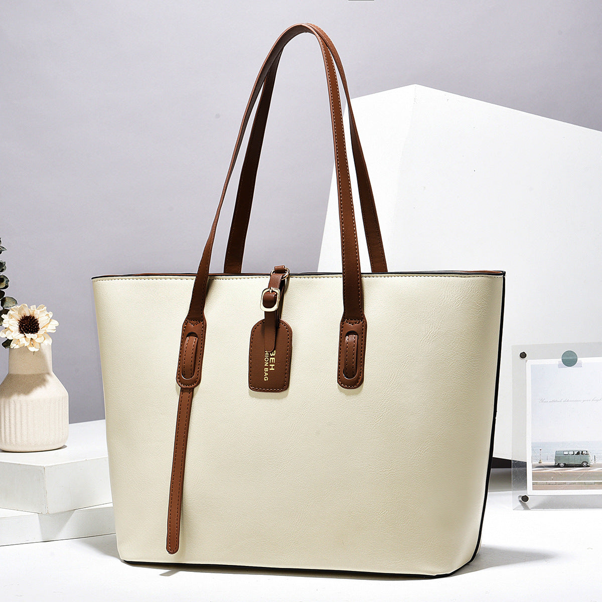 Leather Pattern Bucket Shoulder Messenger Bag – Versatile PU Handbag, High Quality & Urban Simplicity