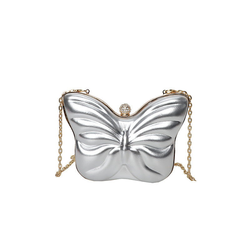 Sac Bandoulière Femme – Papillon Mignon avec Chaîne, Petit Format