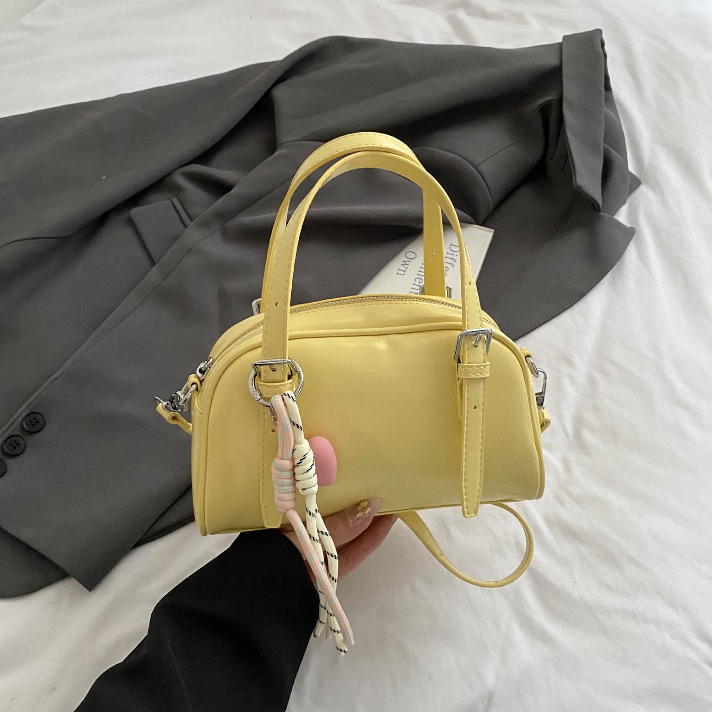 Korean Style Niche Summer Small Square Shell Shoulder Bag – Elegant Women’s PU Handbag