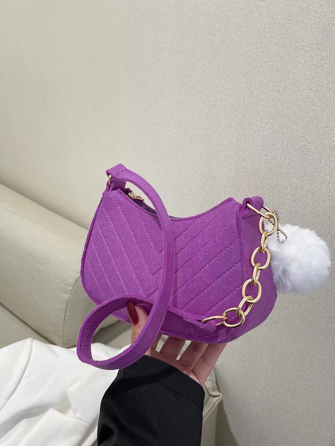 Sac Bandoulière Femme Rétro Uni – Sac d’Épaule Décontracté PU Style Street
