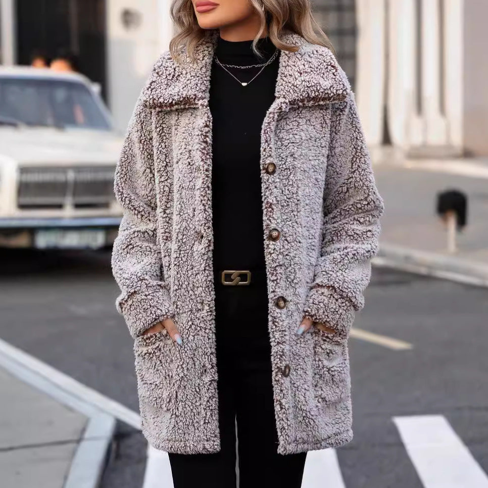 Veste Femme Décontractée Ample – Cardigan Matelassé en Velours Bulle