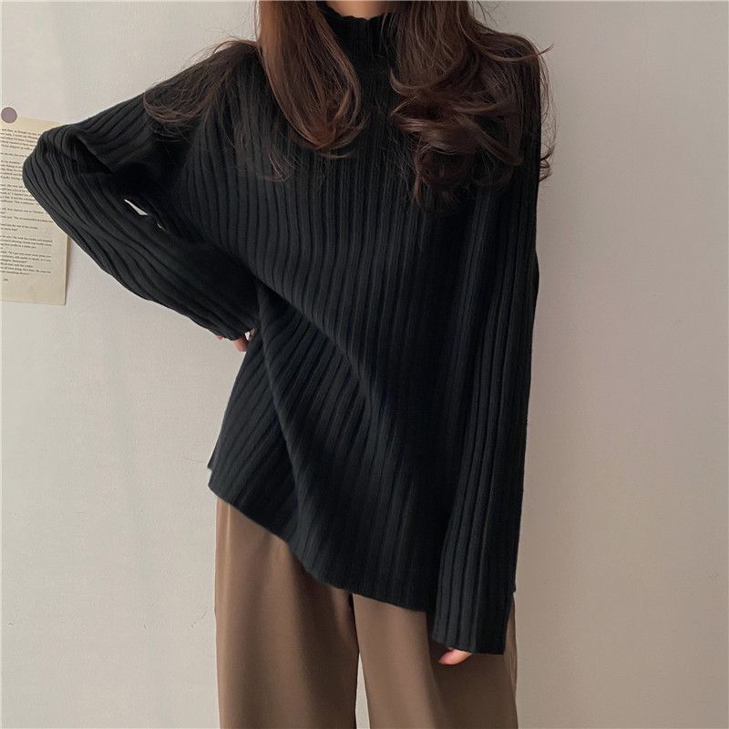 Pull Femme Col Montant Style Zen – Loose & Confort Épais