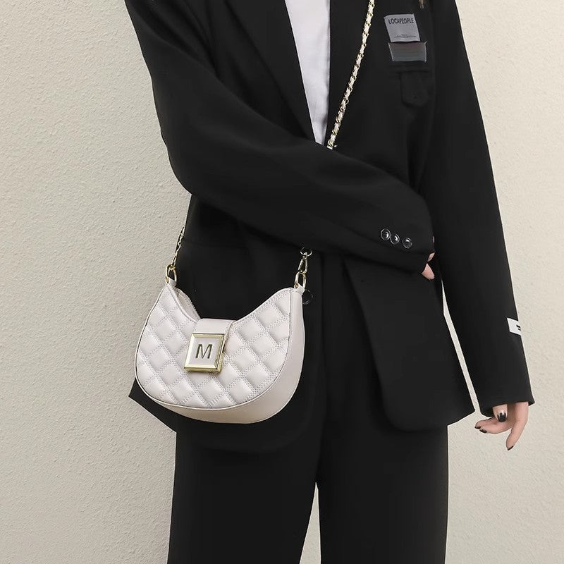 Sac Bandoulière Femme Nouvelle Mode – Texture Niche, Chaîne, Forme Dumpling, Style Rétro Européen & Américain