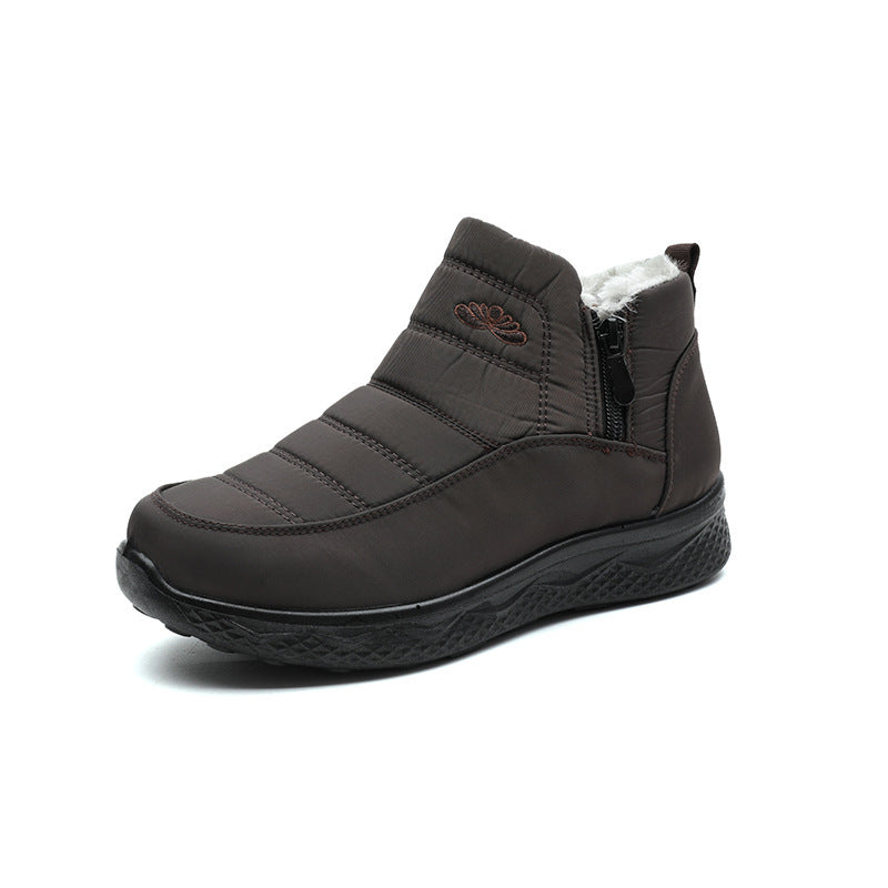 Bottes Neige Femme Chaudes Épaissies – Doublées Laine Lavée, Imperméables, Grandes Tailles 35–45