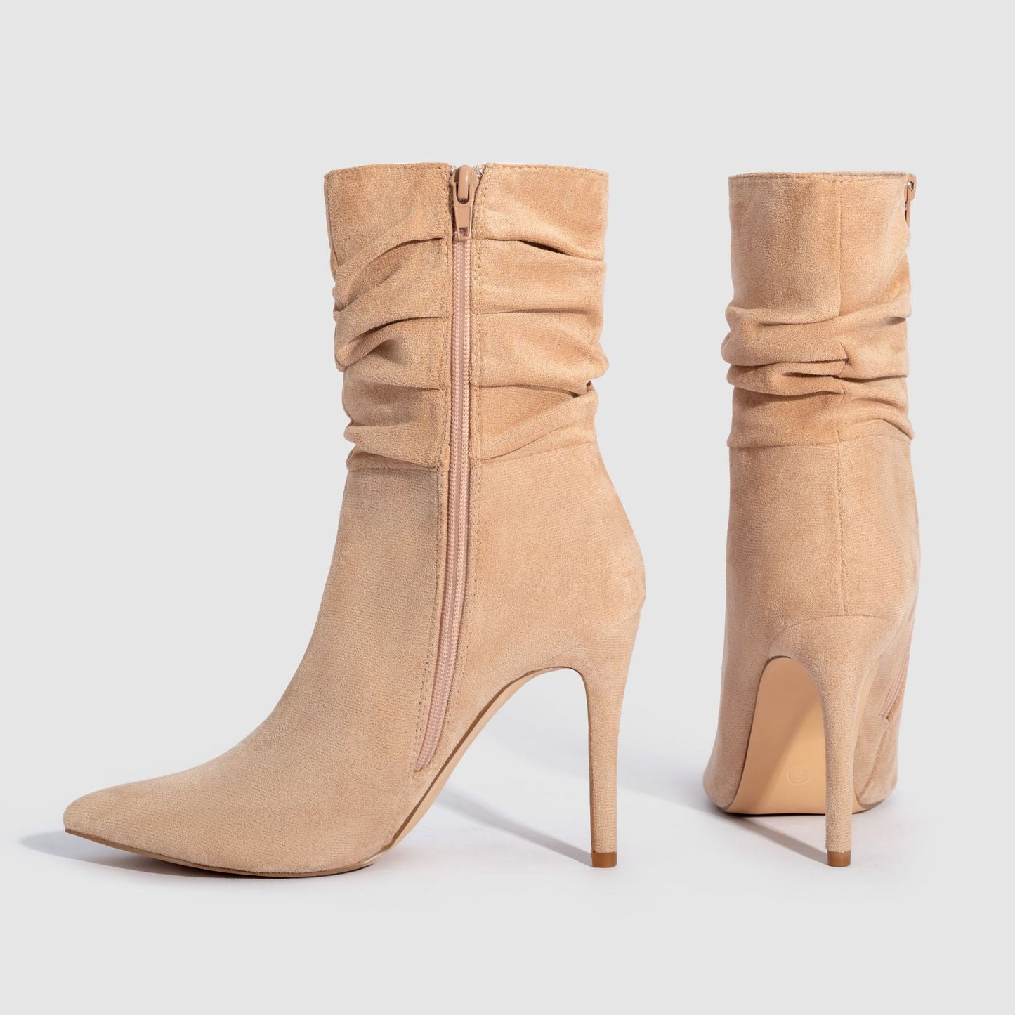 Bottes Femme en Daim – Talons Aiguilles Pointus, Style Chic Européen & Américain
