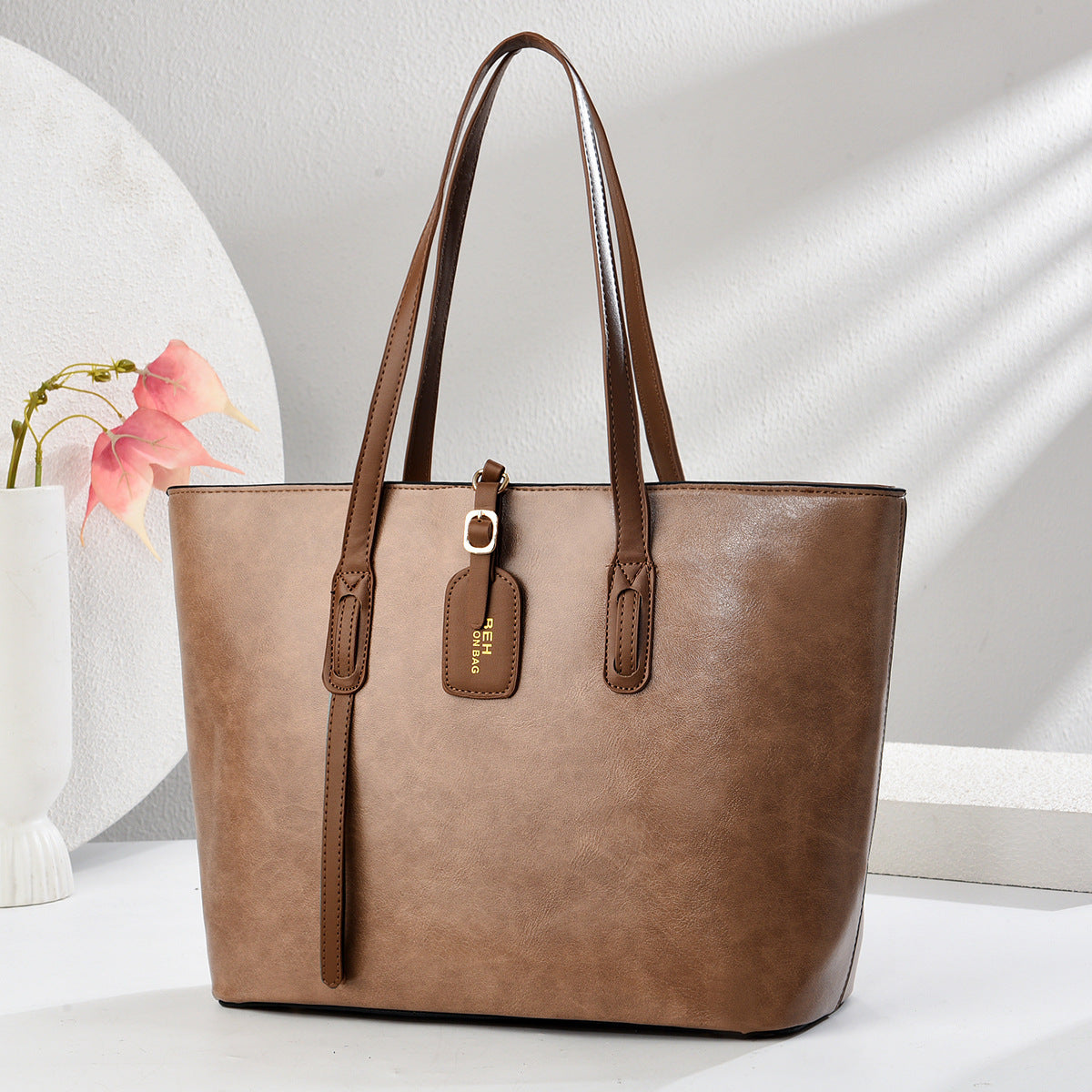 Leather Pattern Bucket Shoulder Messenger Bag – Versatile PU Handbag, High Quality & Urban Simplicity
