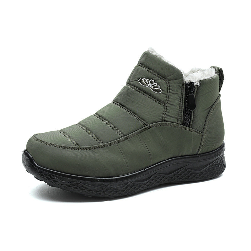 Bottes Neige Femme Chaudes Épaissies – Doublées Laine Lavée, Imperméables, Grandes Tailles 35–45