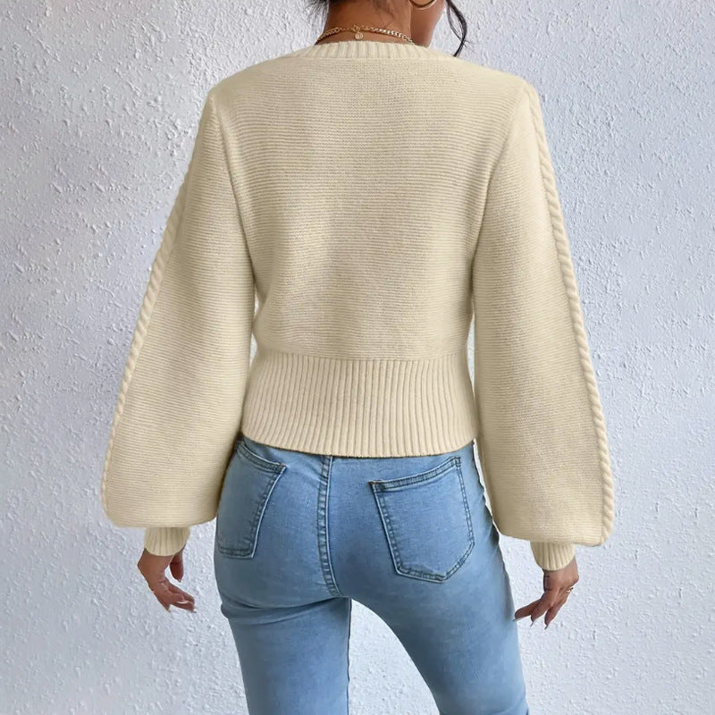 Pull Femme Col Carré Uni – Élégant et Confortable