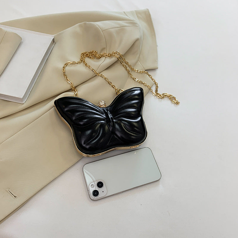 Sac Bandoulière Femme – Papillon Mignon avec Chaîne, Petit Format
