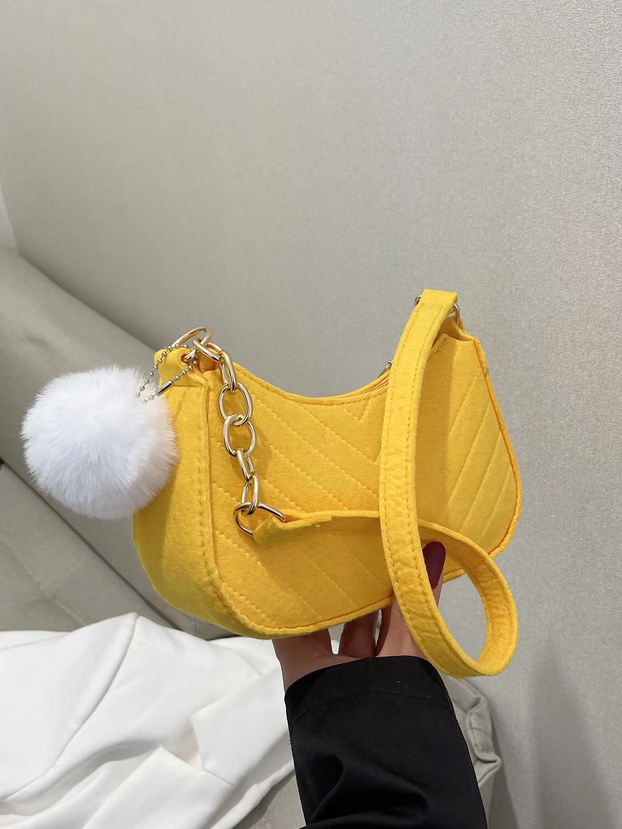Sac Bandoulière Femme Rétro Uni – Sac d’Épaule Décontracté PU Style Street