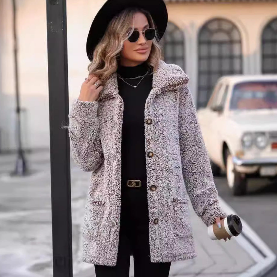 Veste Femme Décontractée Ample – Cardigan Matelassé en Velours Bulle