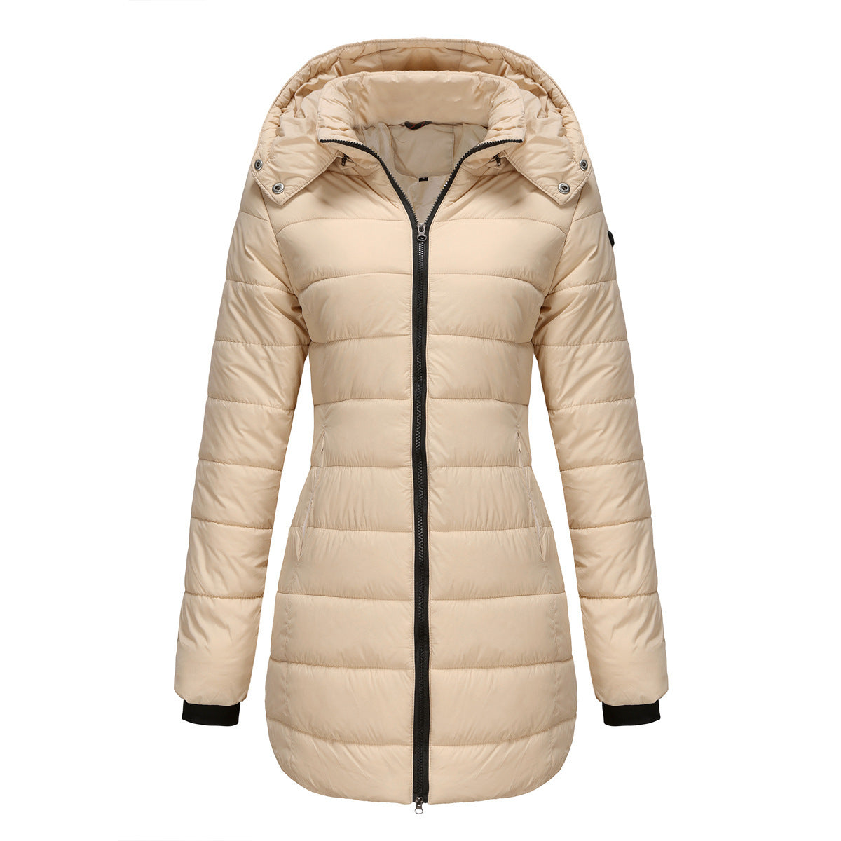 Veste Matelassée Imperméable Femme – Manches Longues, Chaude et Décontractée