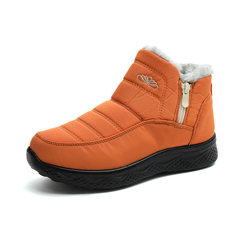 Bottes Neige Femme Chaudes Épaissies – Doublées Laine Lavée, Imperméables, Grandes Tailles 35–45