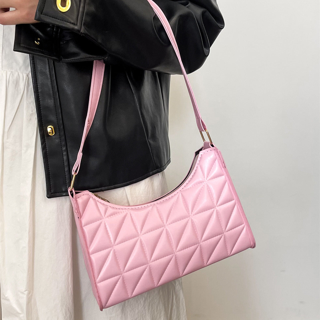 Sac Bandoulière Femme – Style Classique, Forme Losange, Couleurs Fraîches