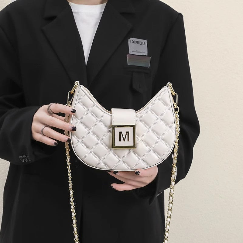Sac Bandoulière Femme Nouvelle Mode – Texture Niche, Chaîne, Forme Dumpling, Style Rétro Européen & Américain