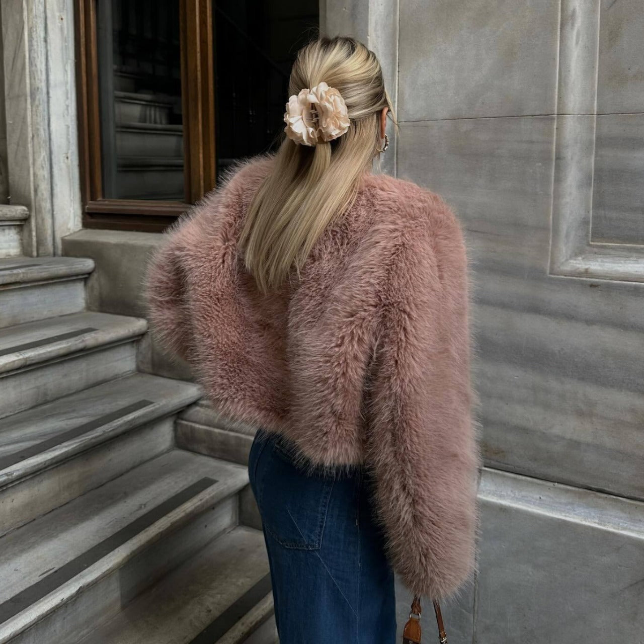 Veste Femme Streetwear Bicolore – Polyester – Style Européen et Américain