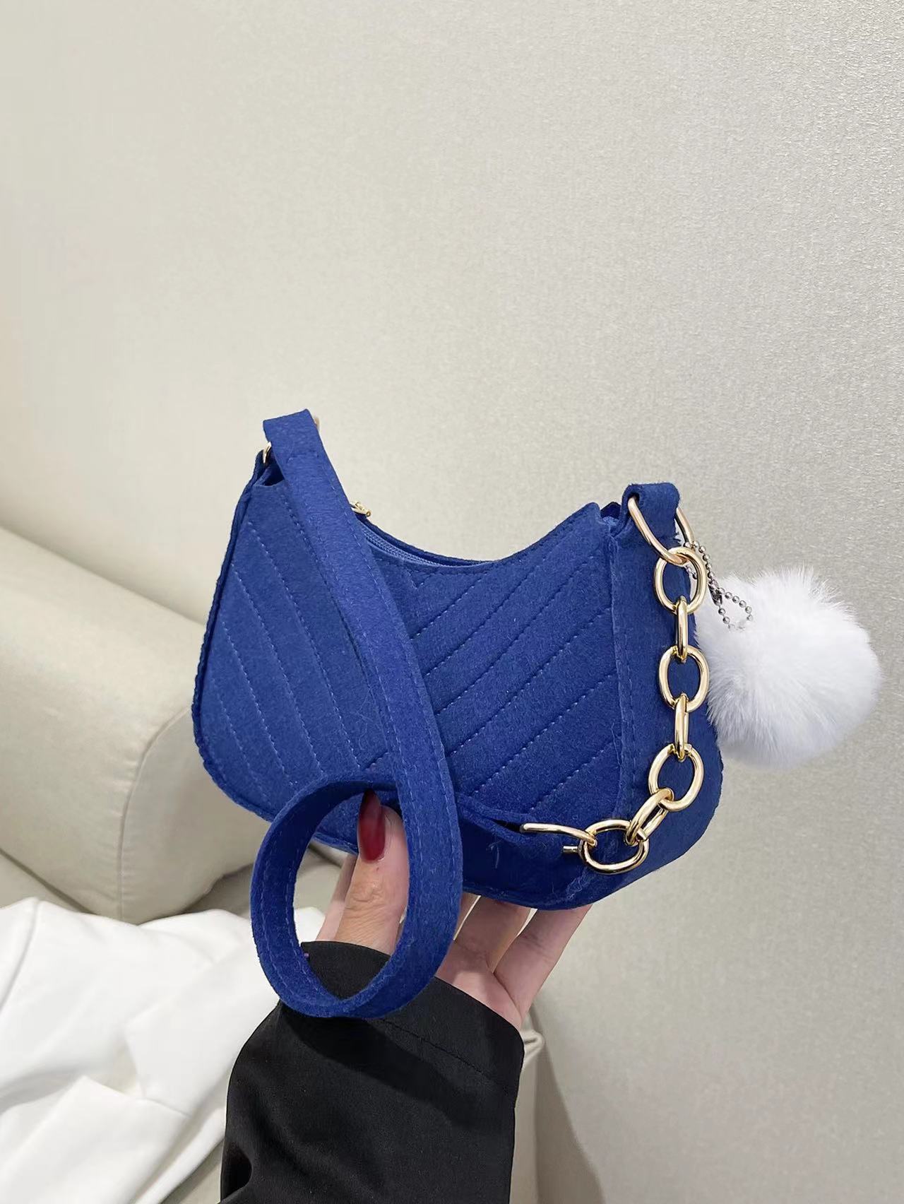 Sac Bandoulière Femme Rétro Uni – Sac d’Épaule Décontracté PU Style Street