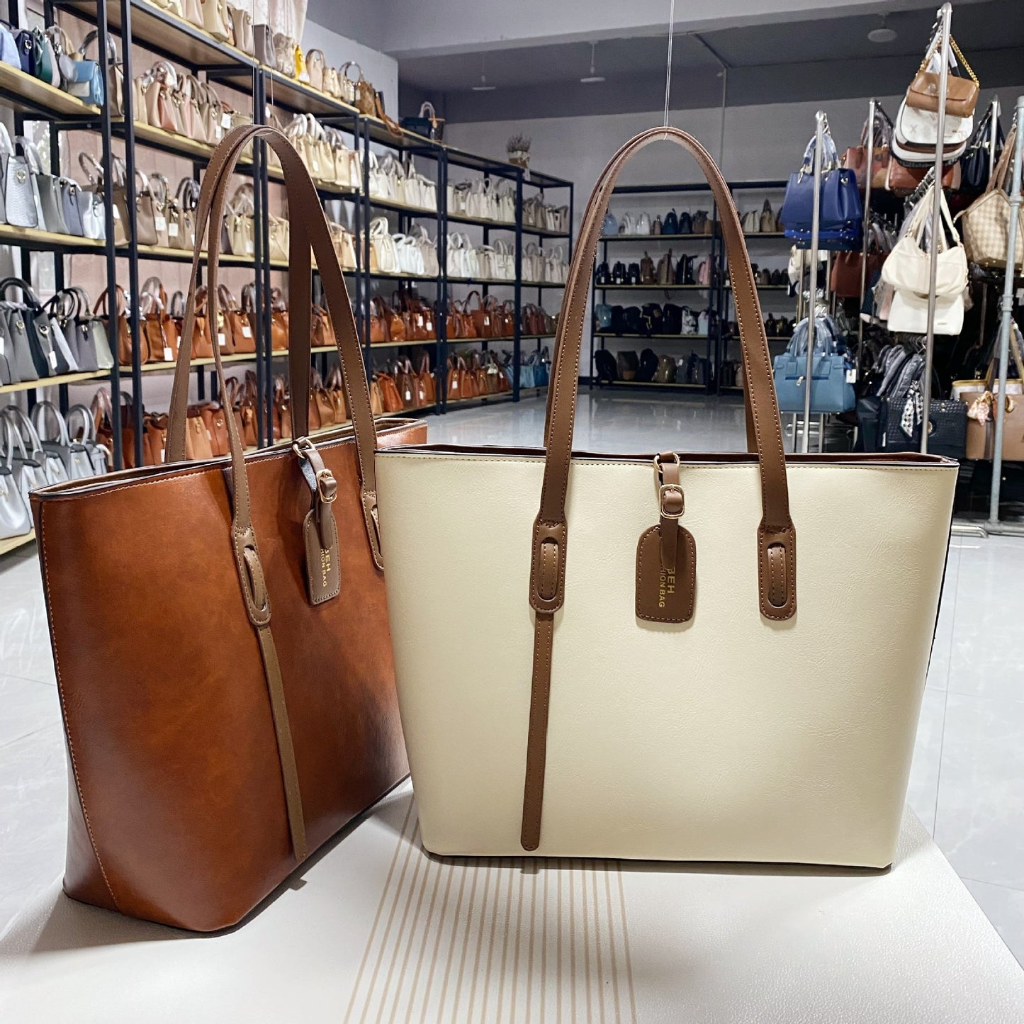 Leather Pattern Bucket Shoulder Messenger Bag – Versatile PU Handbag, High Quality & Urban Simplicity