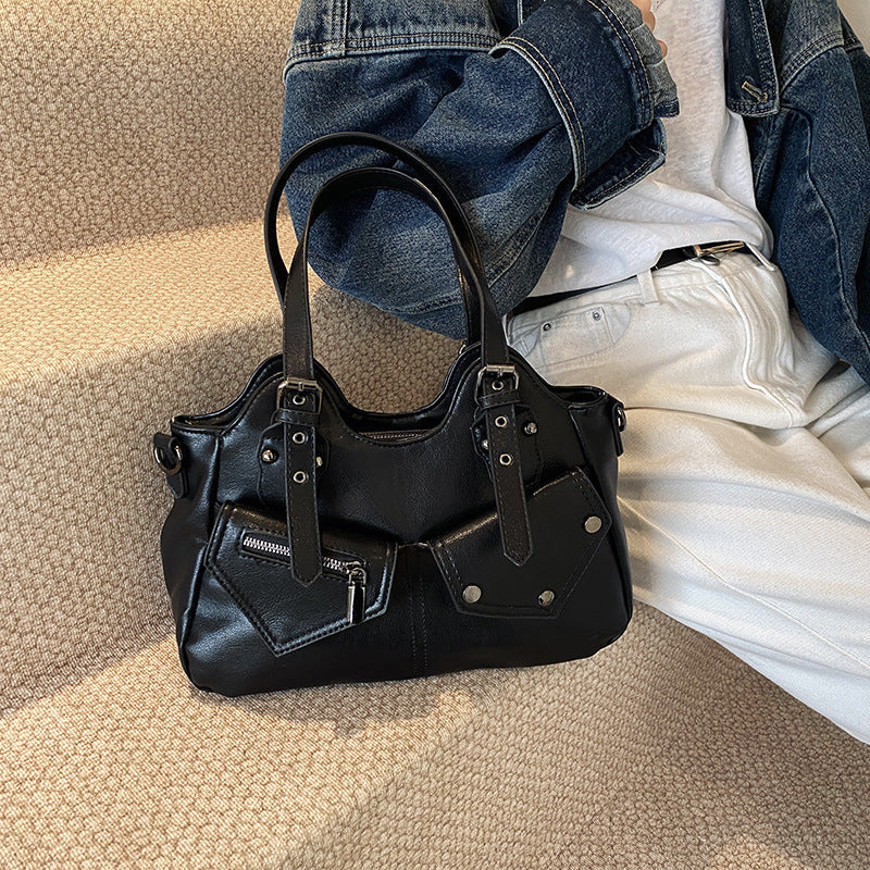 Sac Bandoulière Femme Grande Capacité Automne-Hiver – Style Rétro Décontracté PU