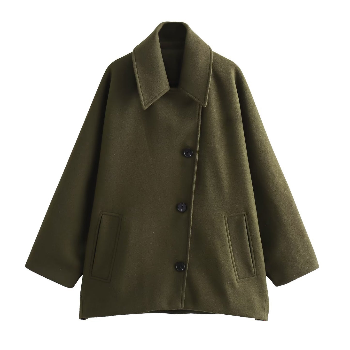 Veste Femme Mi-Longue 65 cm Style Street Hipster en Polyester à Manches Longues Effet 3D - S à L