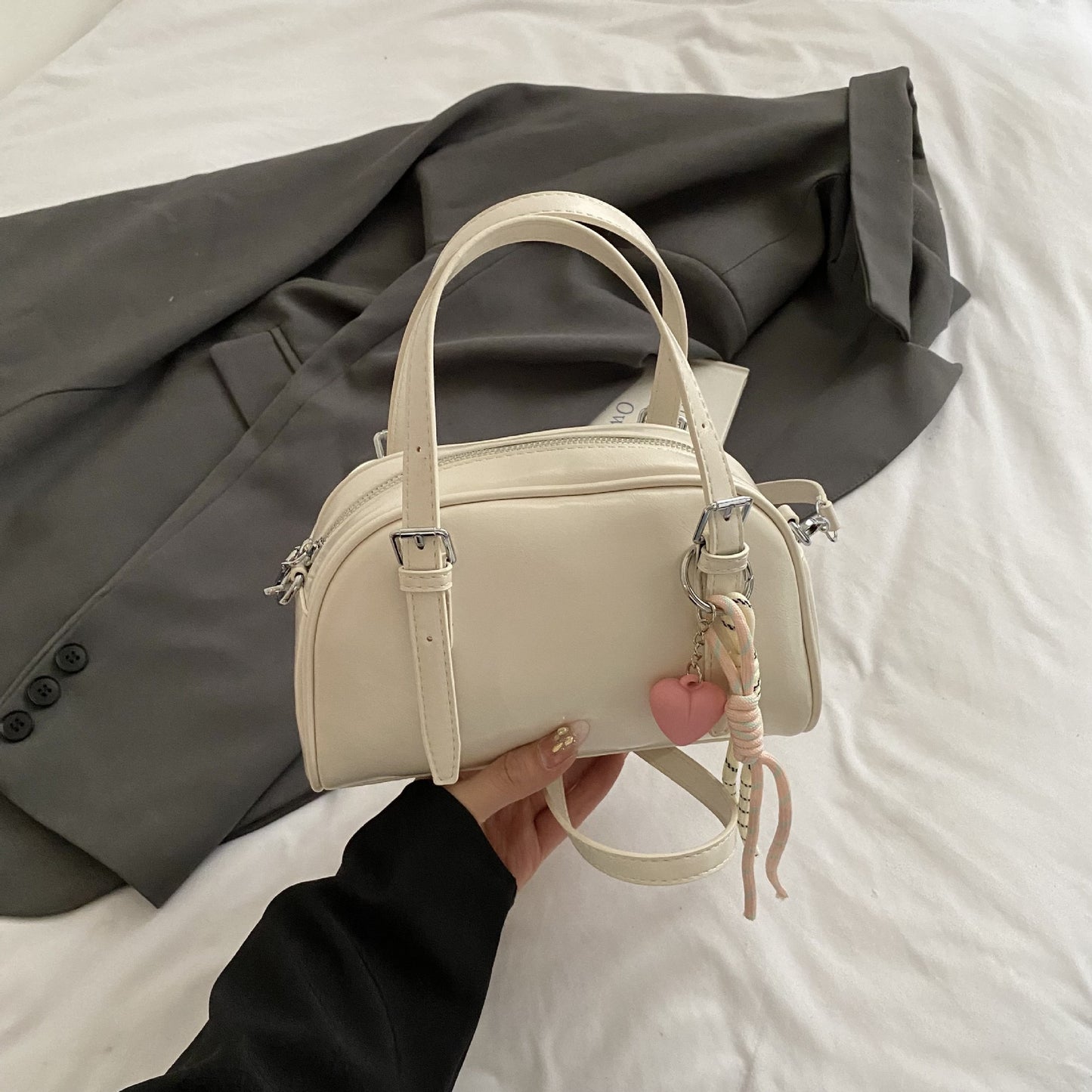 Korean Style Niche Summer Small Square Shell Shoulder Bag – Elegant Women’s PU Handbag