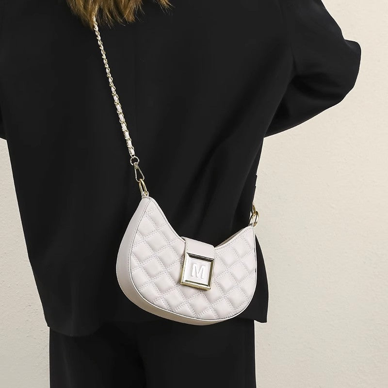 Sac Bandoulière Femme Nouvelle Mode – Texture Niche, Chaîne, Forme Dumpling, Style Rétro Européen & Américain