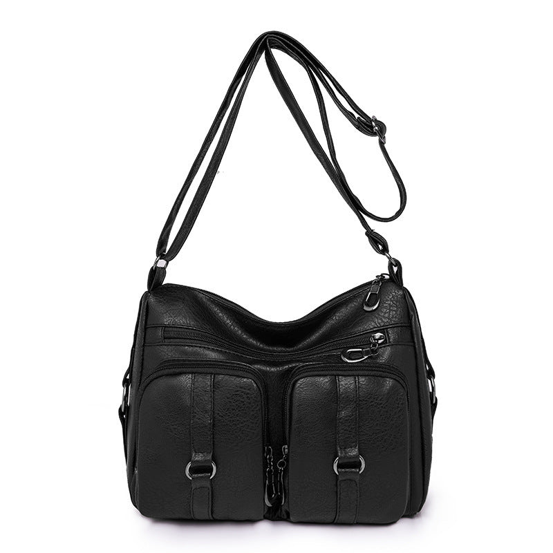 Sac Bandoulière Femme – PU Uni, Style Décontracté et Pratique