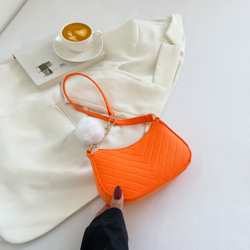 Sac Bandoulière Femme Rétro Uni – Sac d’Épaule Décontracté PU Style Street