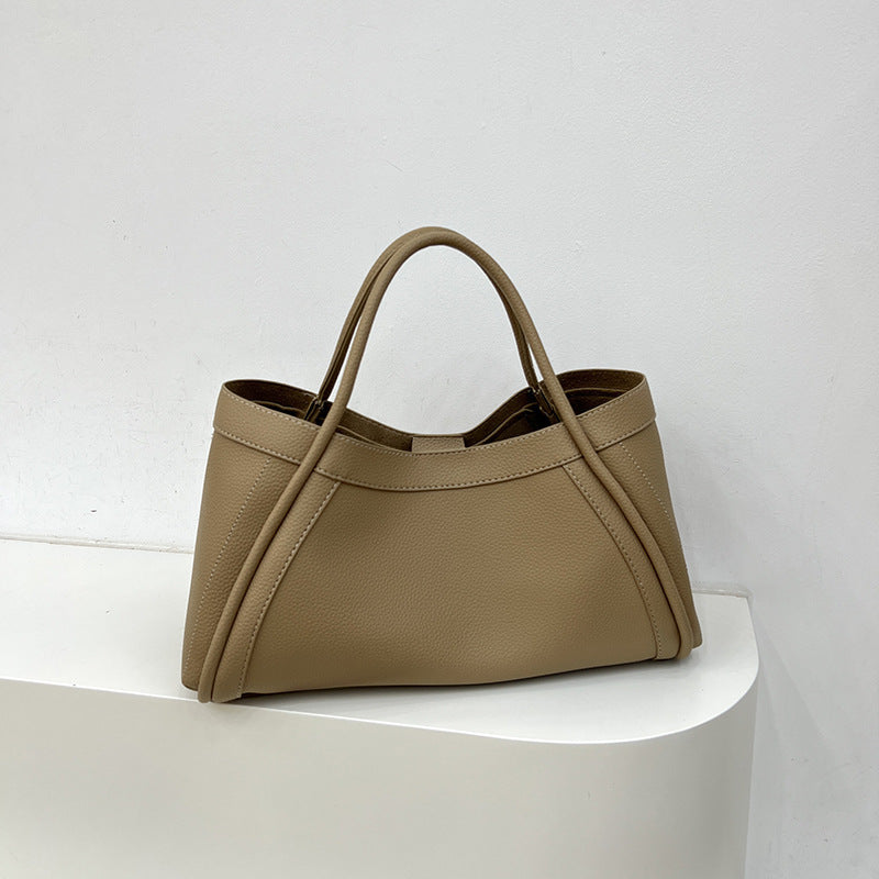 Sac Panier Femme – Style Vintage, Motif Litchi, Sac Bandoulière