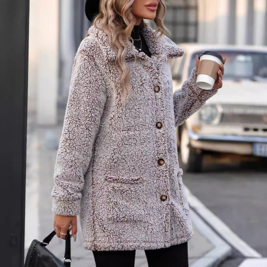 Veste Femme Décontractée Ample – Cardigan Matelassé en Velours Bulle
