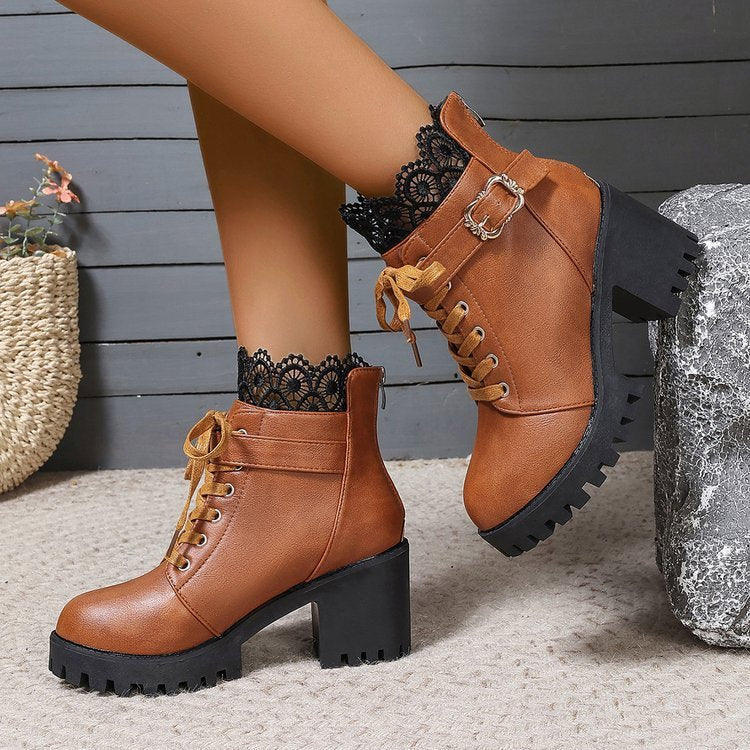 Bottes Courtes Femme – Hiver & Automne, Style Coréen, Grandes Tailles
