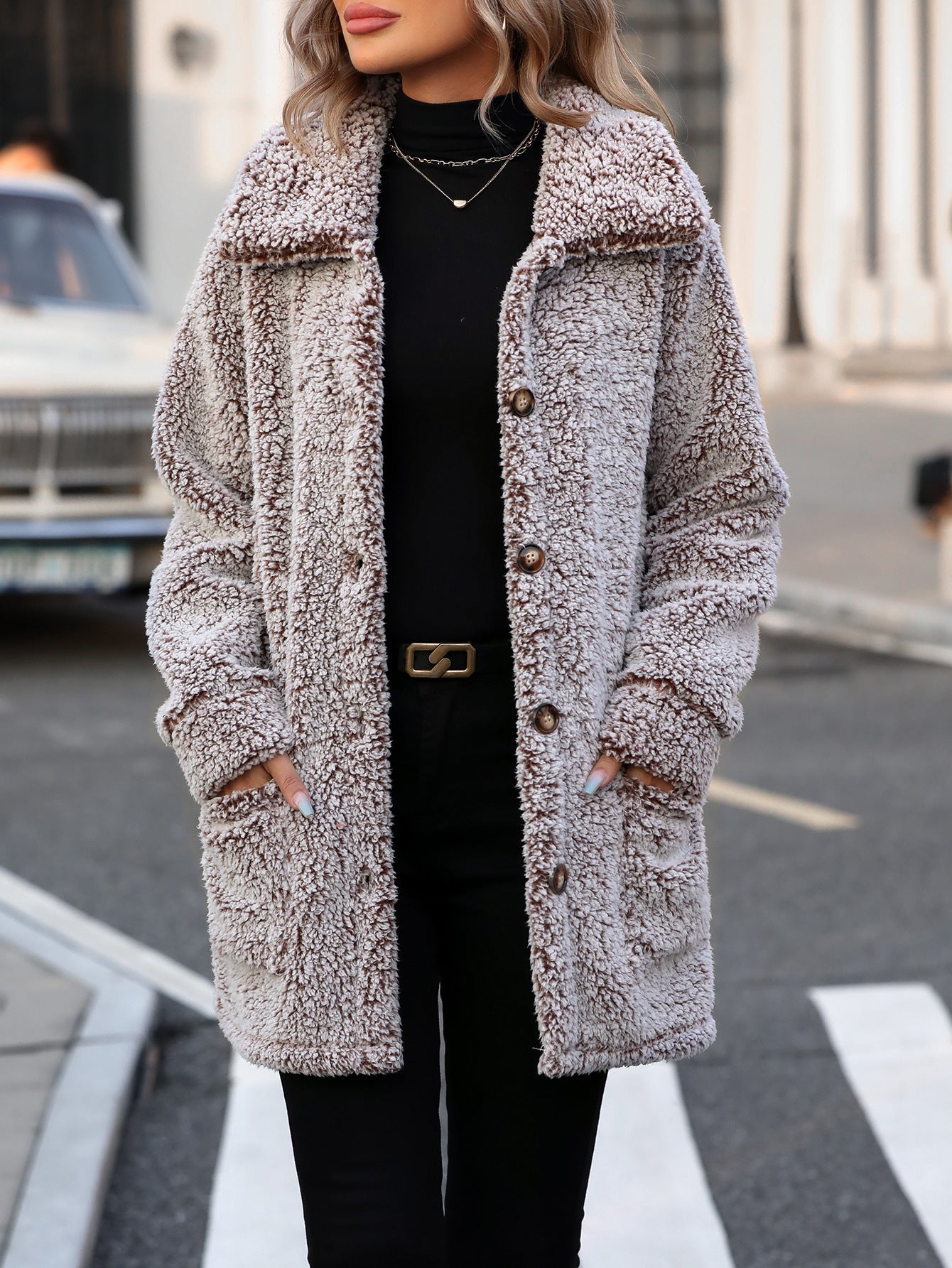 Veste Femme Décontractée Ample – Cardigan Matelassé en Velours Bulle