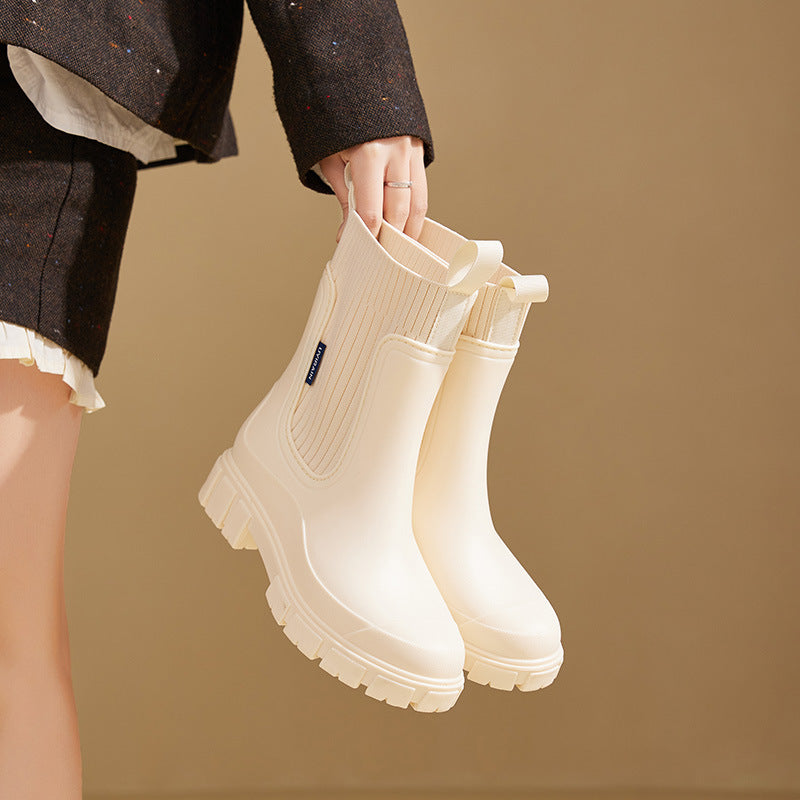 Bottes de Pluie Femme Antidérapantes – Imperméables, Hauteur Moyenne, Confort & Style