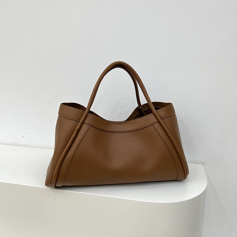 Sac Panier Femme – Style Vintage, Motif Litchi, Sac Bandoulière