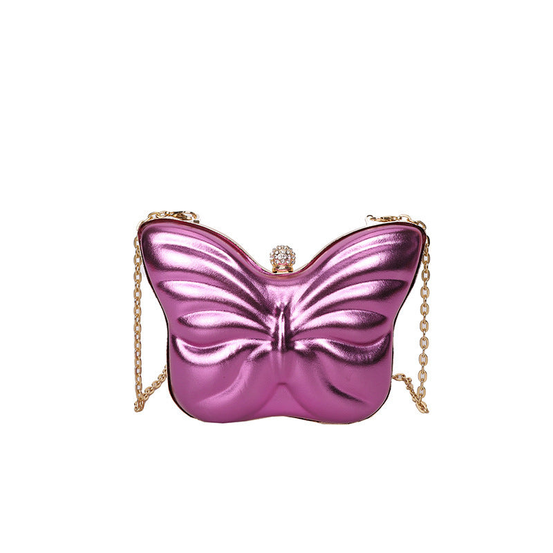 Sac Bandoulière Femme – Papillon Mignon avec Chaîne, Petit Format