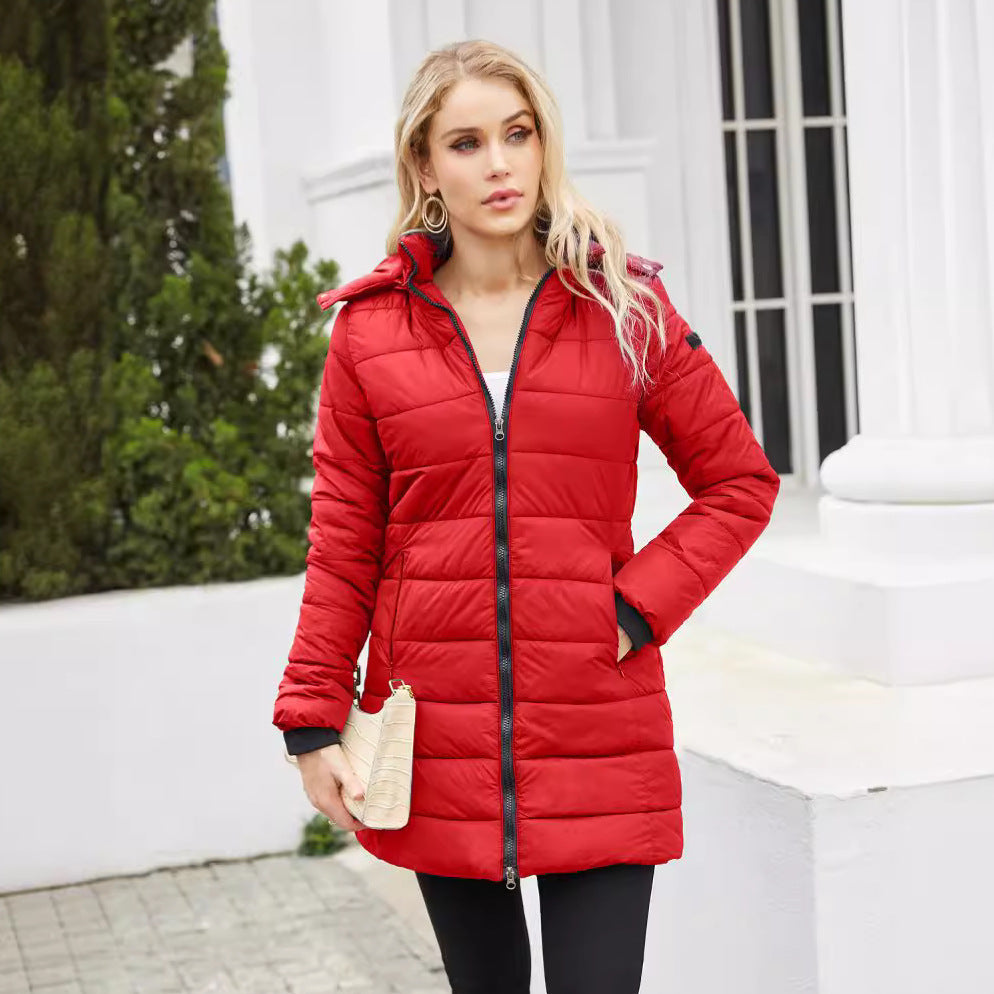 Veste Matelassée Imperméable Femme – Manches Longues, Chaude et Décontractée