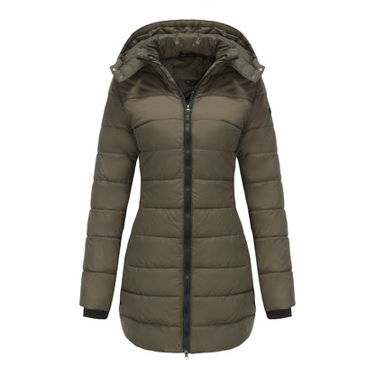 Veste Matelassée Imperméable Femme – Manches Longues, Chaude et Décontractée