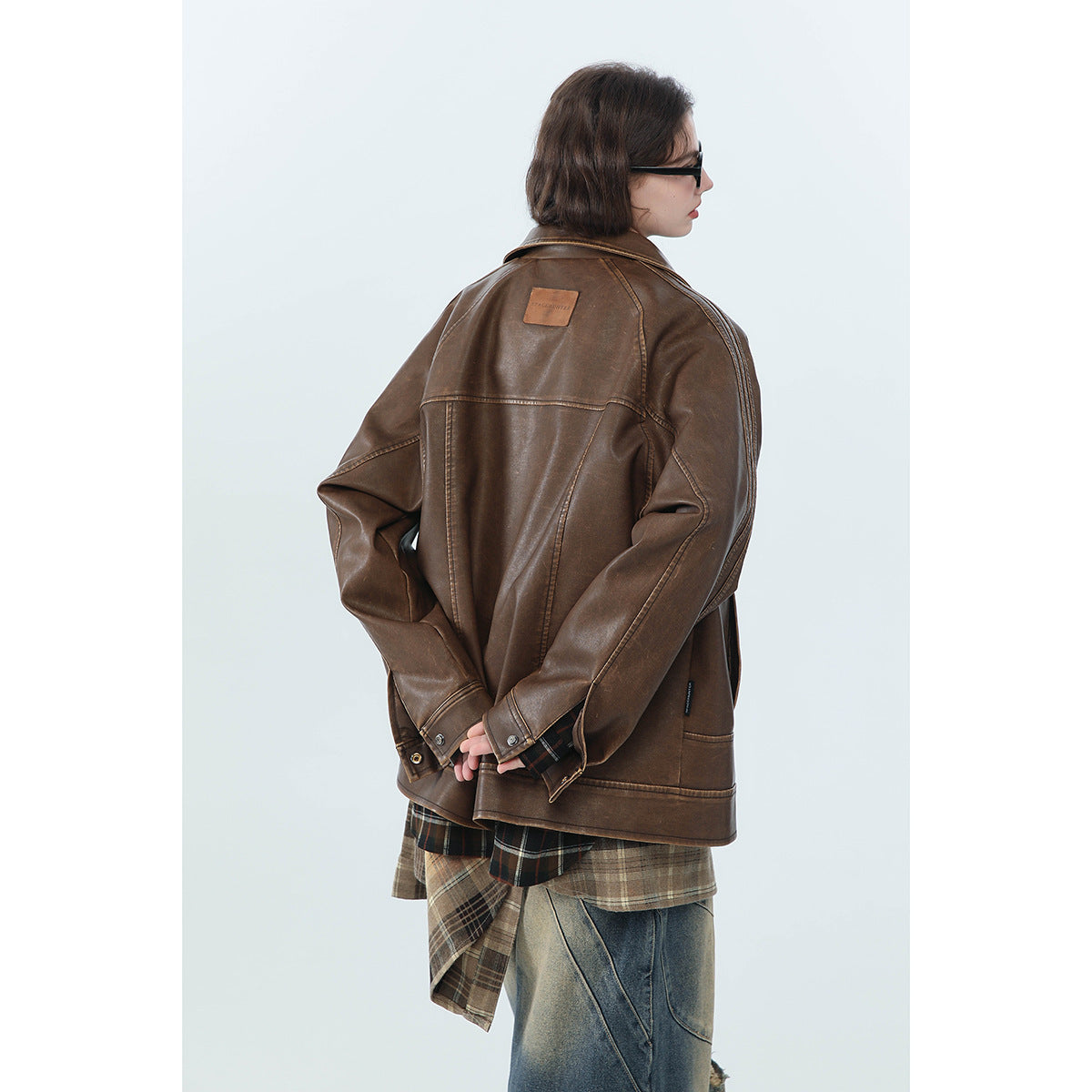 Veste Homme PU – Mode Nationale – Printemps & Automne – Poches Couture