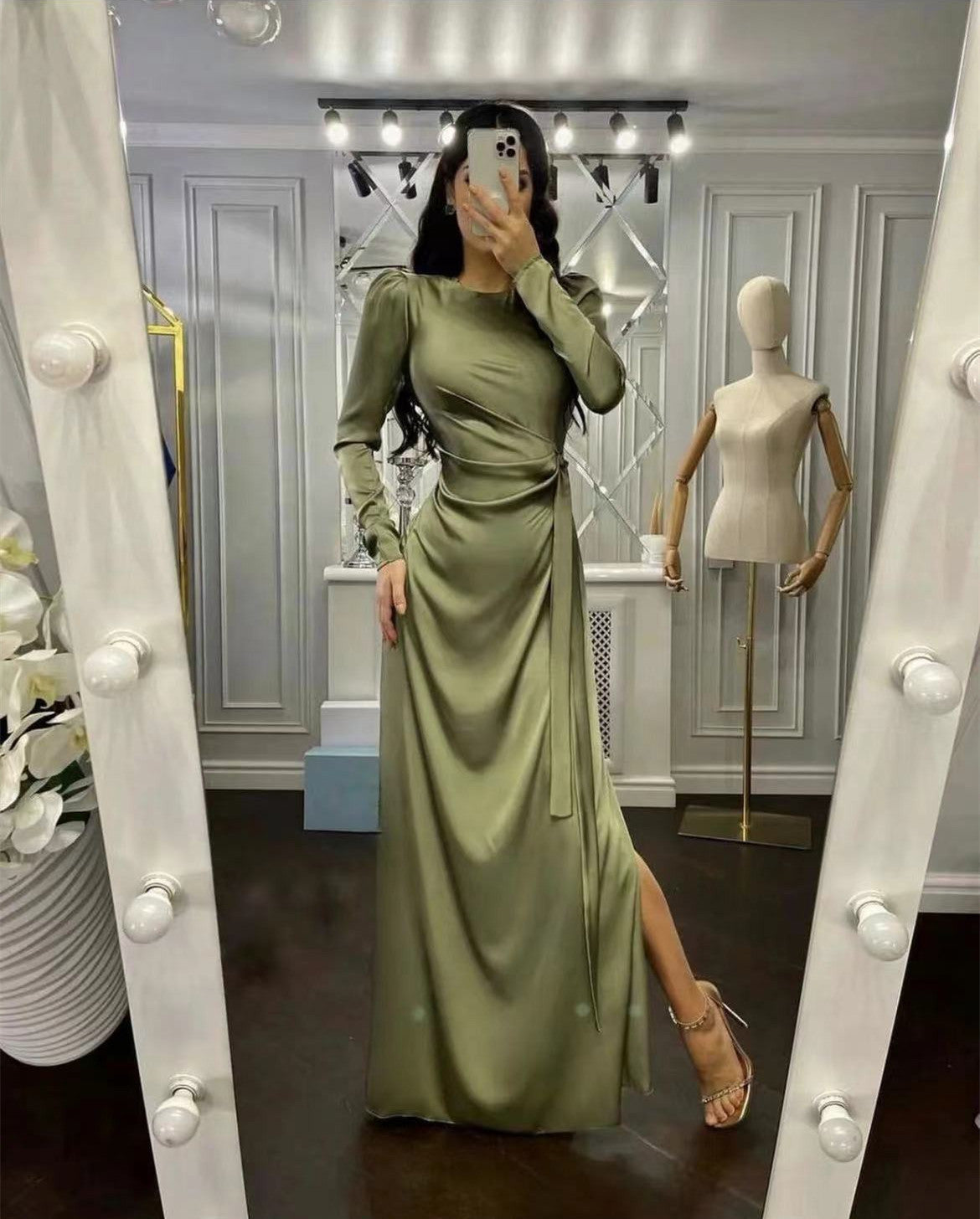 Robe Femme Élégante Asymétrique – Taille Cintrée, Style Chic, Couleurs Variées
