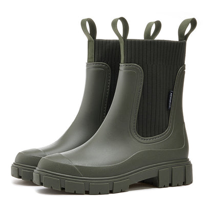 Bottes de Pluie Femme Antidérapantes – Imperméables, Hauteur Moyenne, Confort & Style