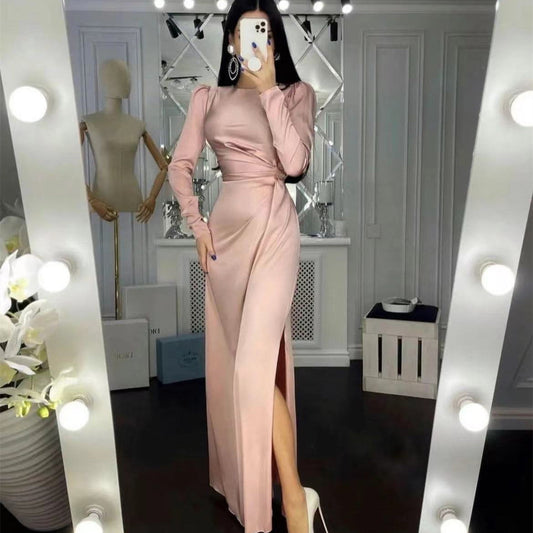 Robe Femme Élégante Asymétrique – Taille Cintrée, Style Chic, Couleurs Variées