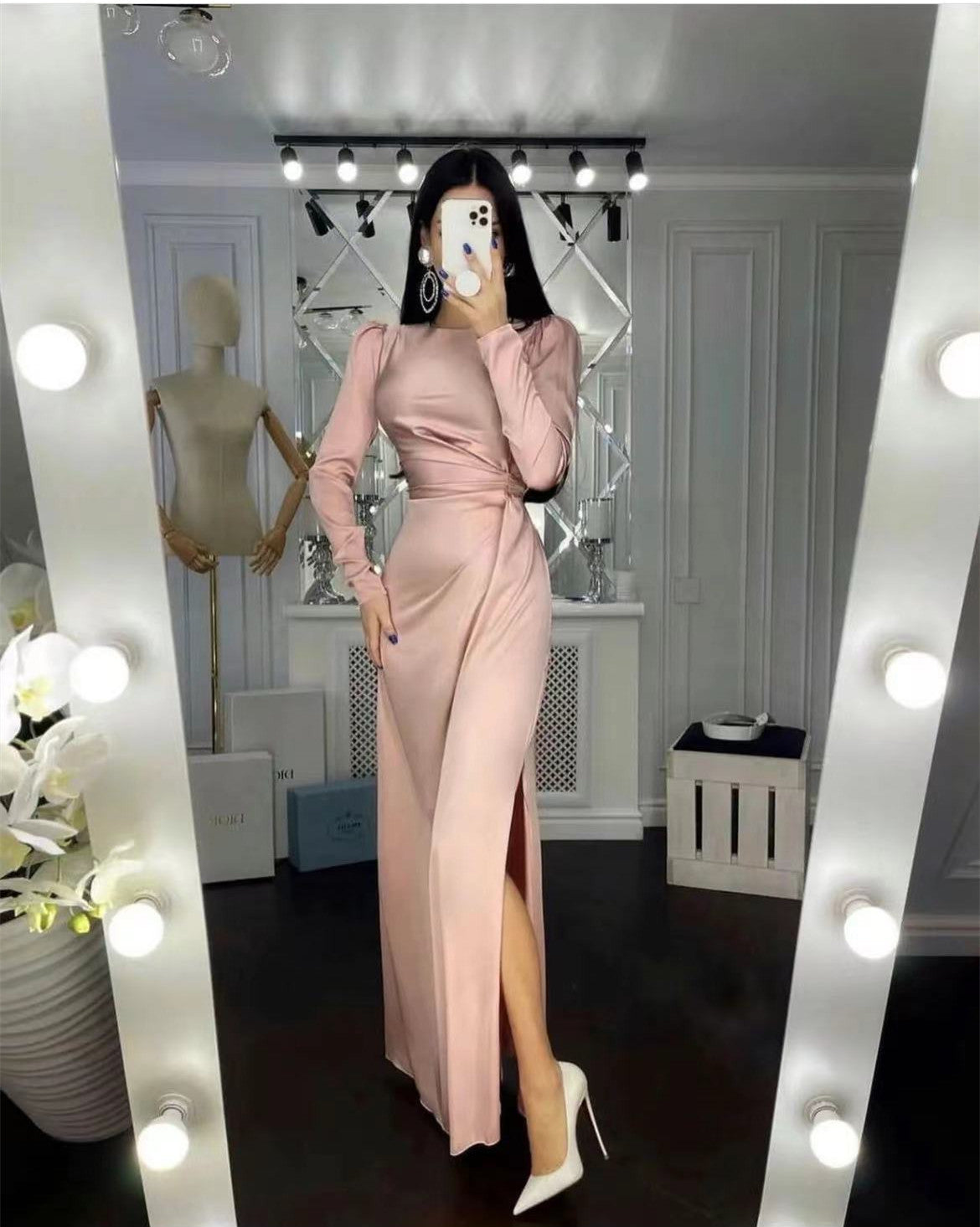 Robe Femme Élégante Asymétrique – Taille Cintrée, Style Chic, Couleurs Variées