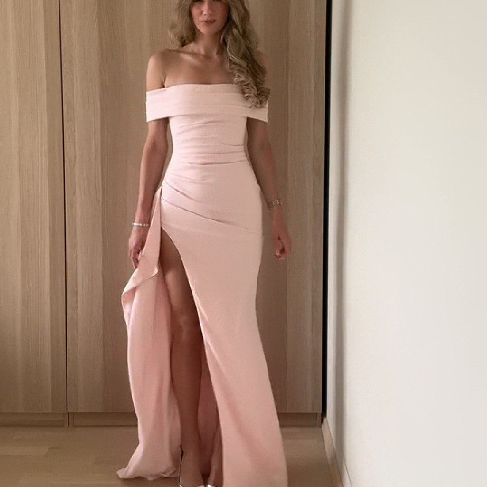 Robe Fendue Élégante Femme – Taille Haute, Style Chic & Tendance